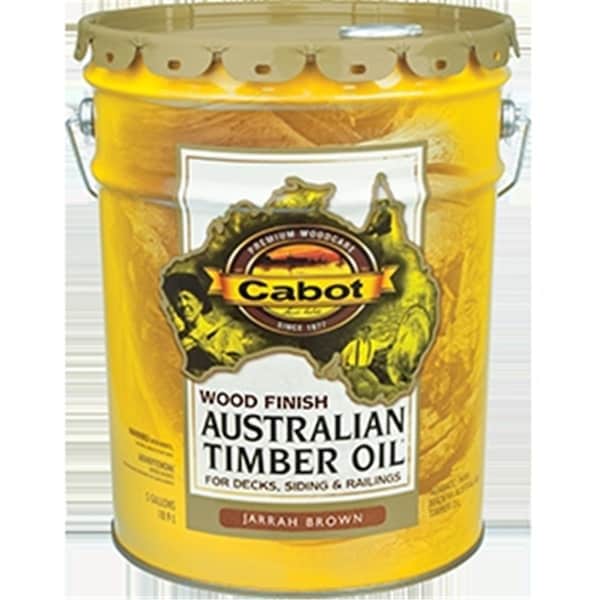 Cabot 140.0019460.008 5 Gallon, Australian Timber Oil Water Reducible Wood Finish, Jarrah Brown CA327474 - main